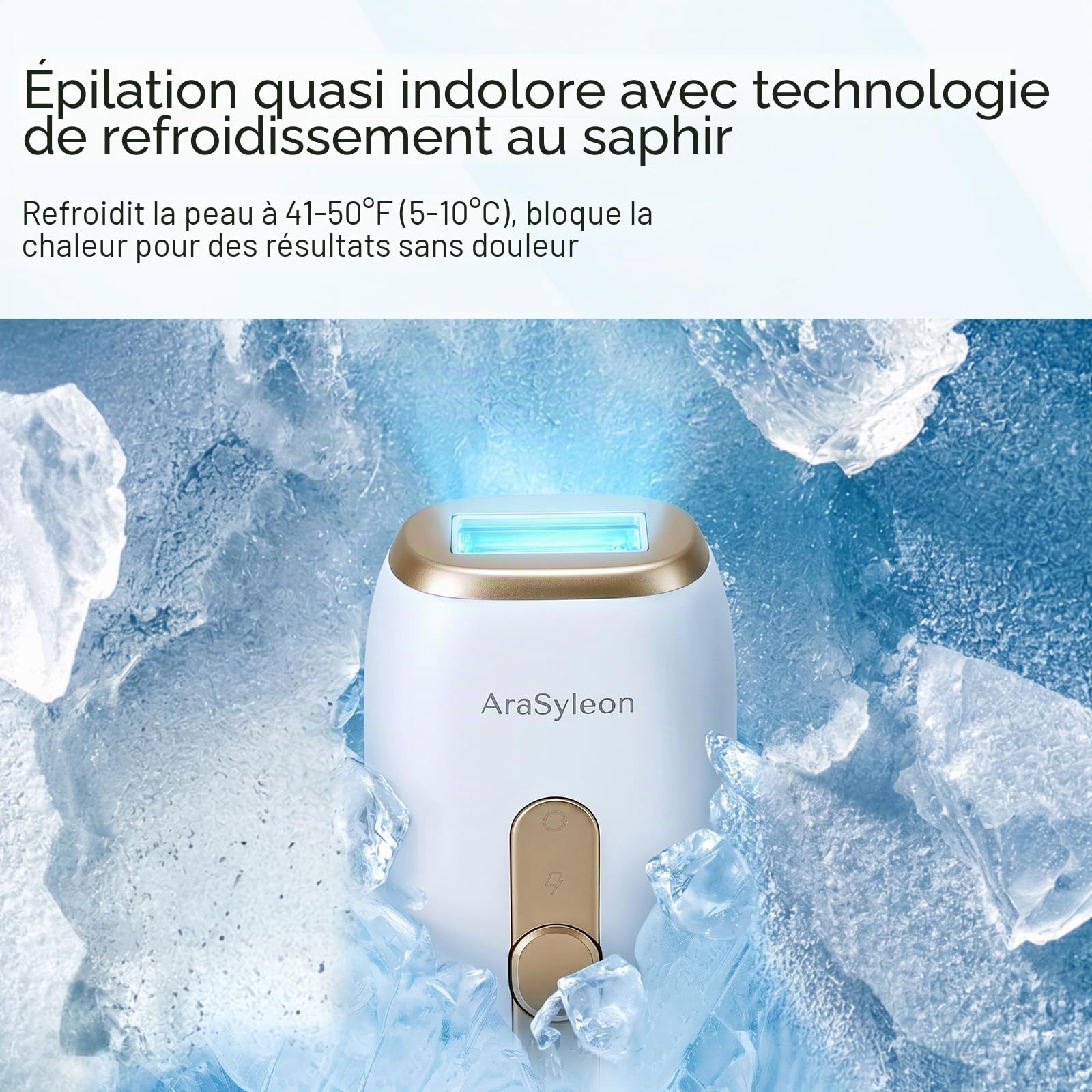 Épilateur IPL Avec Refroidissement Saphir Pour Homme et Femme