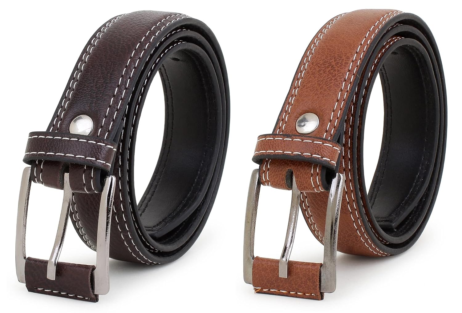 Zacharias Boy's Synthetic Leather Belt for kids kb-12 (Brown & Tan) (6-10 Years_Pack of 2) - Review, Price and Buying Guide