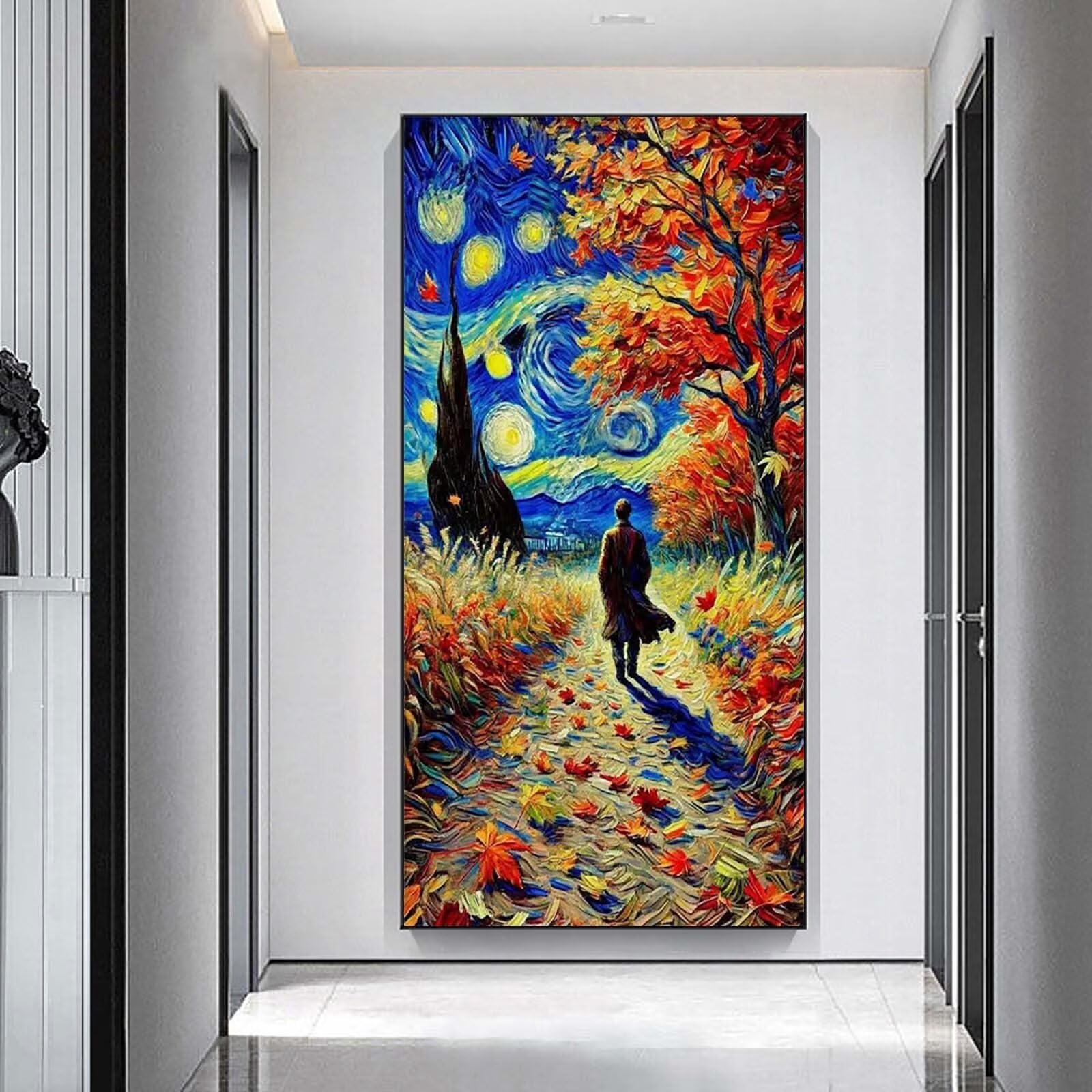 Diamentowe malowanie abstrakcyjne, DIY diamentowe malowanie dorośli 60x120cm n5w-589 | Drzewo (6) cyrkonie ścieg krzyżykowy DIY zestaw dla dorosłych, diamentowe malowanie do salonu dekoracja ścienna