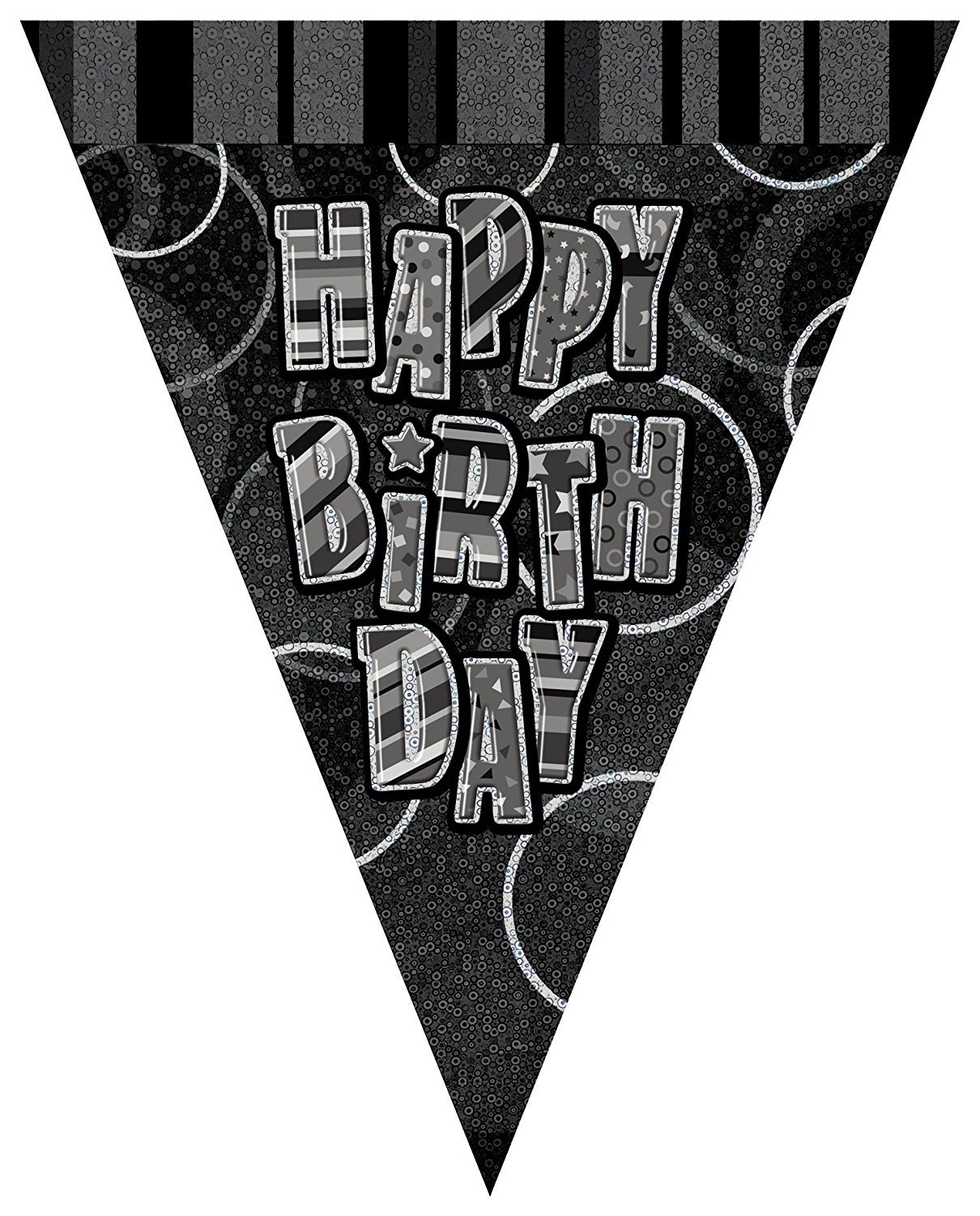 Unique Party 92068 - 9ft Foil Glitz Pink Happy 80th Birthday Banner — view 255