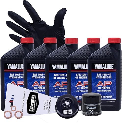 Kit de cambio de aceite Edwards para Yamaha YXZ1000 R/EPS/SS 2016-2020 lado a lado