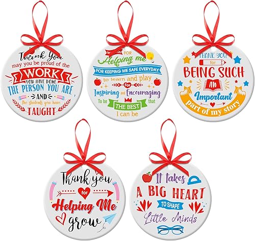 Vista 13 de Eaasty 5 piezas de regalos de agradecimiento para mujeres, profesores, preescolar, guardería, regalos de agradecimiento para profesores, placa