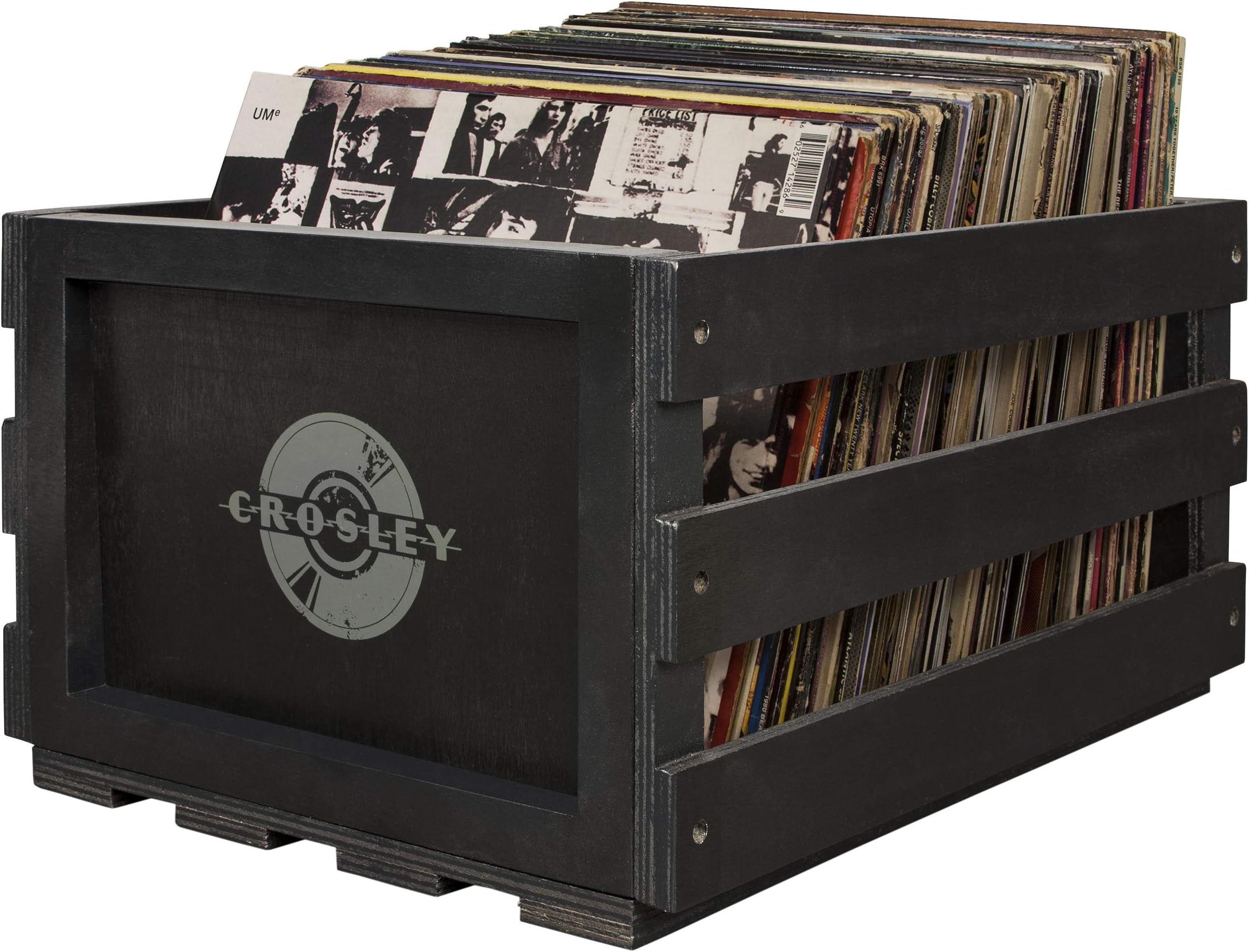 RECORD STORAGE CRATE - BLACK