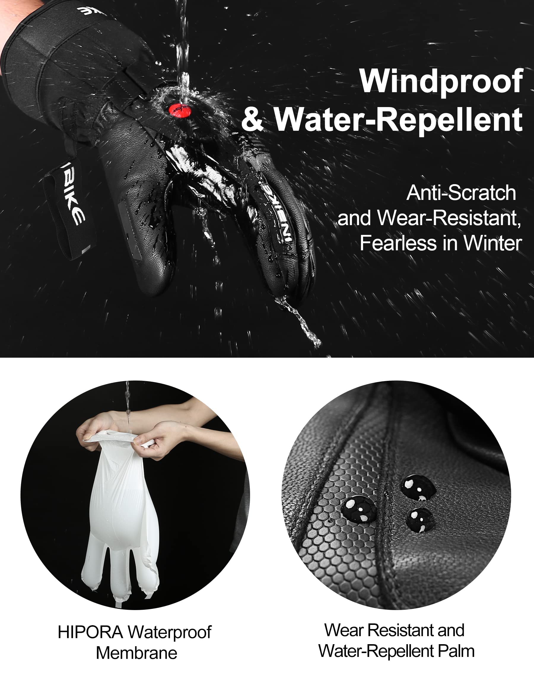 INBIKE Guantes Calefactables Moto Se Calientan En 30 Segundos con 3 Niveles De Calentamiento hasta 2-5 Horas 3M Thinsulate Membrana TPU Impermeable para Ski Running Ciclismo Senderismos