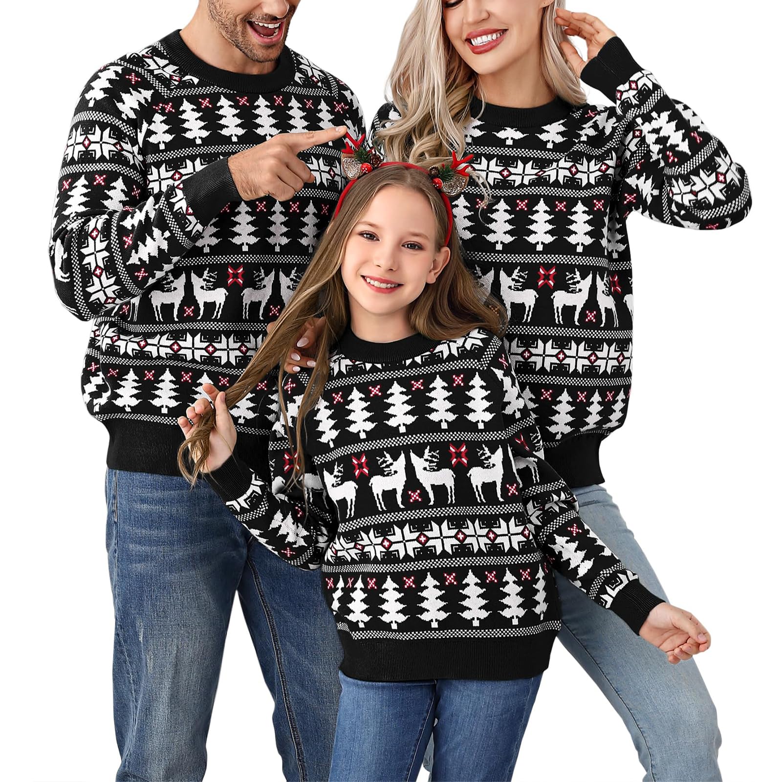 Roupa Natal Sudaderas Navideñas Familiares Unisex (poliéster