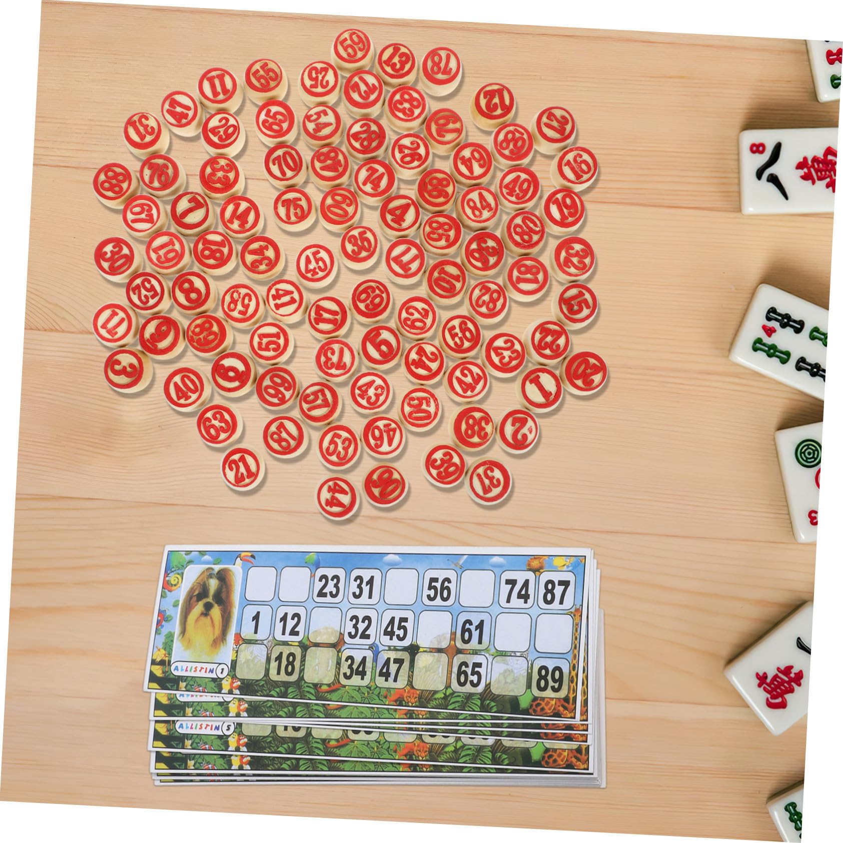 Jeu de Bingo Intéressant Ambiance Halloween en Bois pour Adultes, Loto