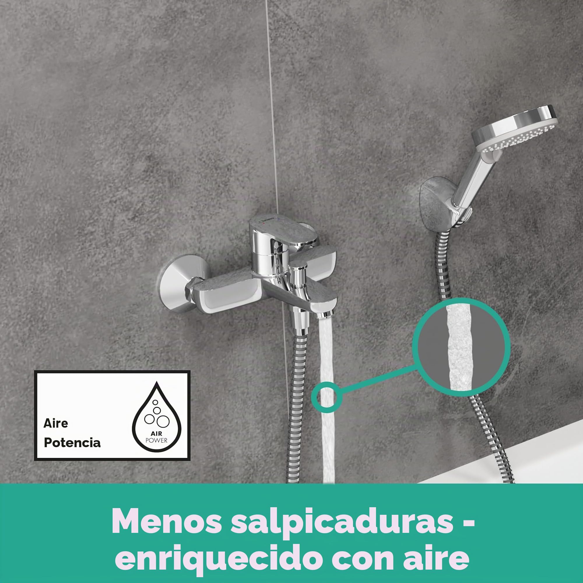 hansgrohe Vernis Blend Mezclador monomando de bañera visto, cromo, 71440000