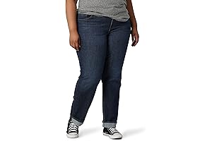 Women's Plus Size Mid Rise Loose Boyfriend Jeans
