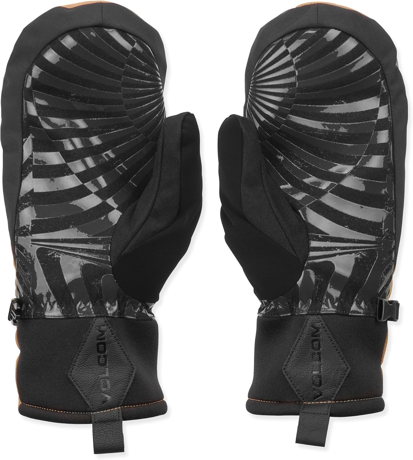 Volcom Men's V.CO Nyle Snowboard Mitts – Waterproof Insulated Mittens Silicone Grip Palm, Bronze, Large