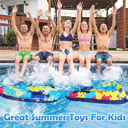 Miniatura 9 de Gemscream Tabla de surf inflable para playa, surf, cuerpo, surf, flotador, para deslizarse, piscina portátil, juego de agua, tabla flotante, agua