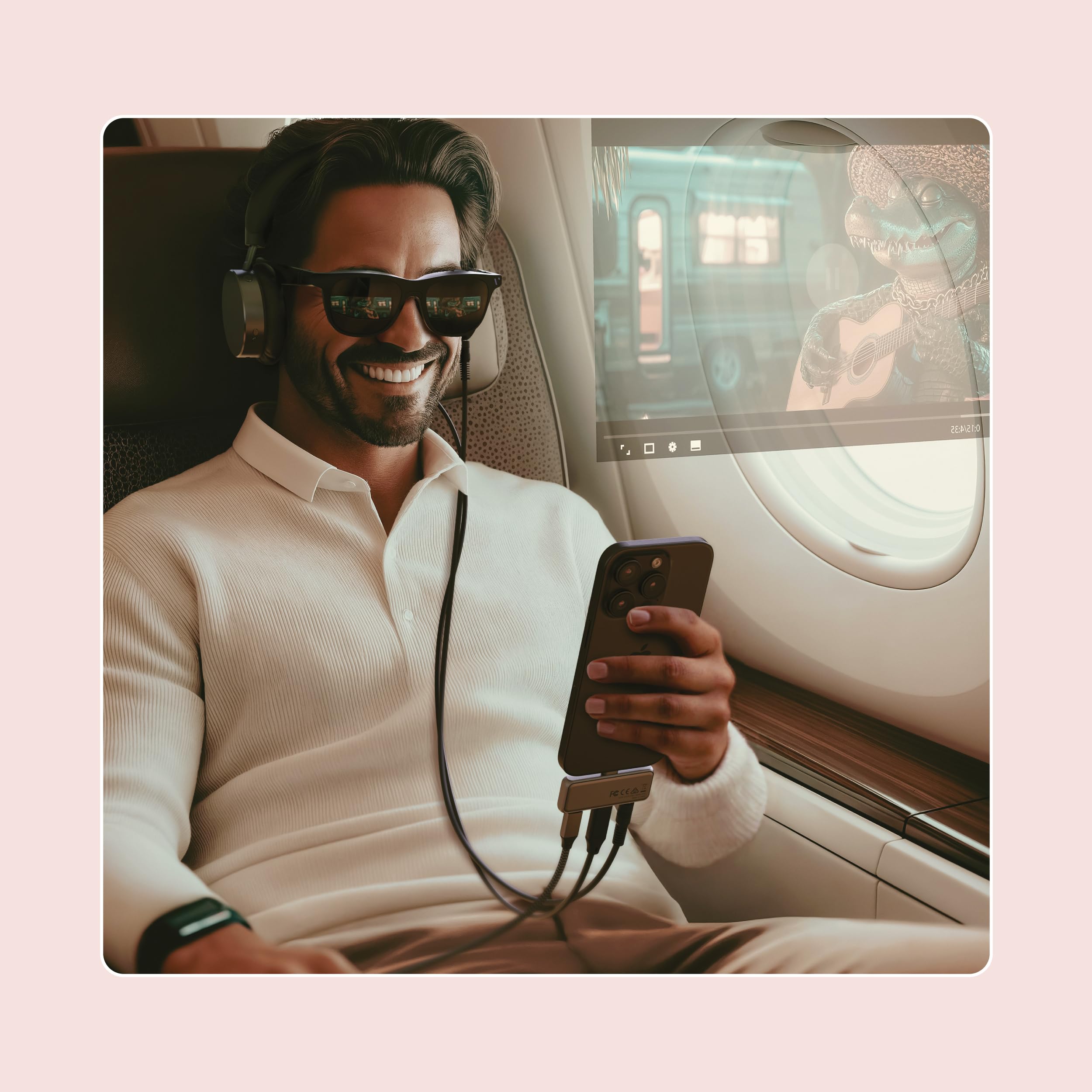 SATECHI Mobile Hub USB C 3 en 1 con Jack de Audio, HDMI, 100W, 10Gbps | Jack de audio 3,5 mm, vídeo a 4K@60Hz, adaptador portátil para iPhone, iPad, Nintendo Switch y más