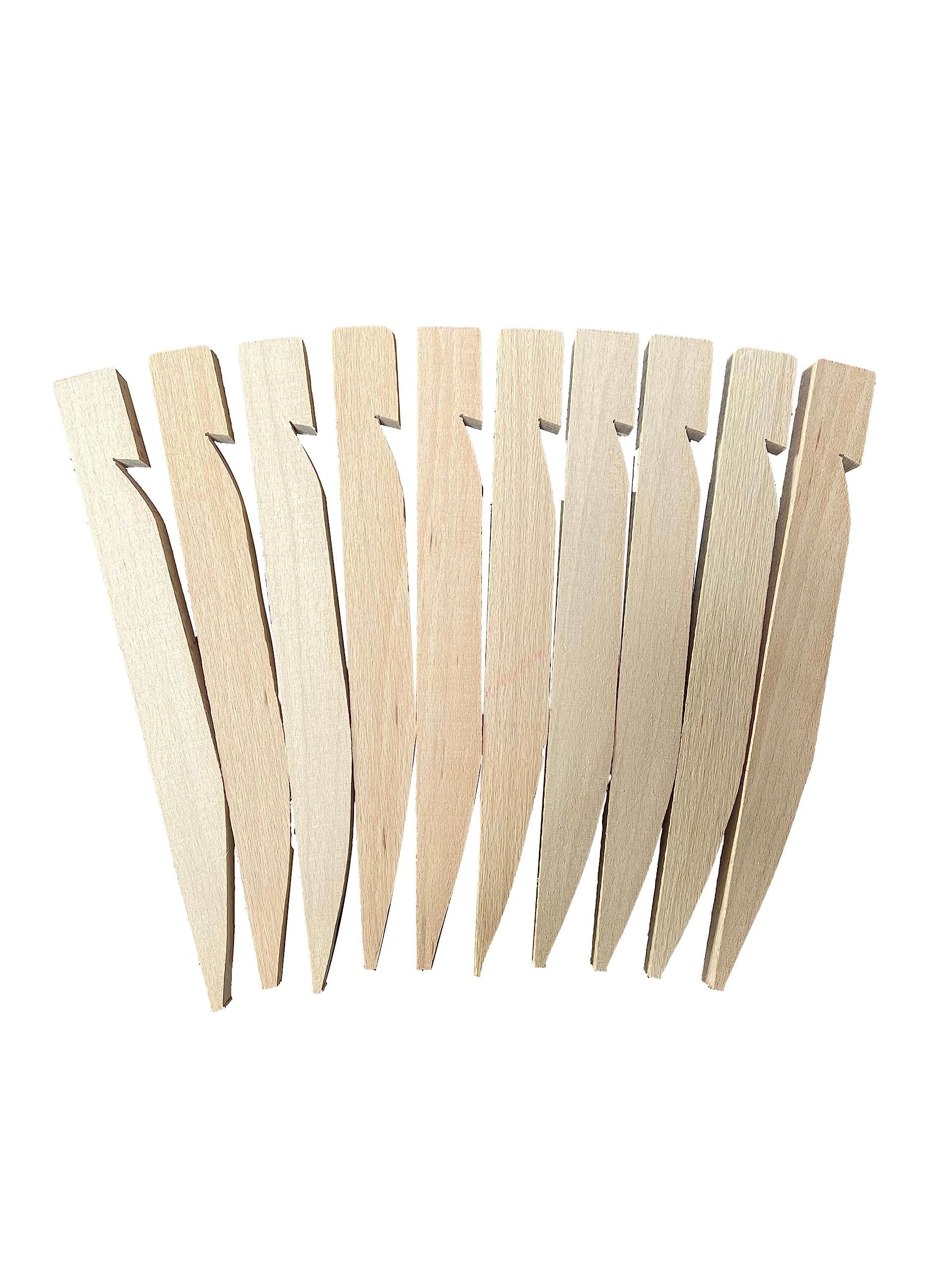 Generic Wooden Tent Pegs 12 inch/30cm (Pack of 10) - Beech Hardwood, Handmade in UK