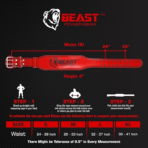 Miniatura 7 de Cinturón de levantamiento de pesas  Cuero auténtico de 4 pulgadas para soporte de espalda baja, fisicoculturismo, sentadillas, peso muerto,
