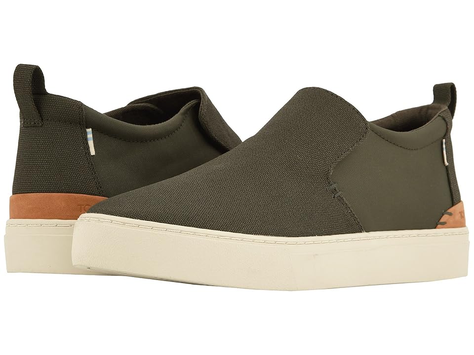 

TOMS Paxton Water-Resistant Slip-On (Tarmac Olive Textural Canvas/Nylon) Men's Slip on Shoes