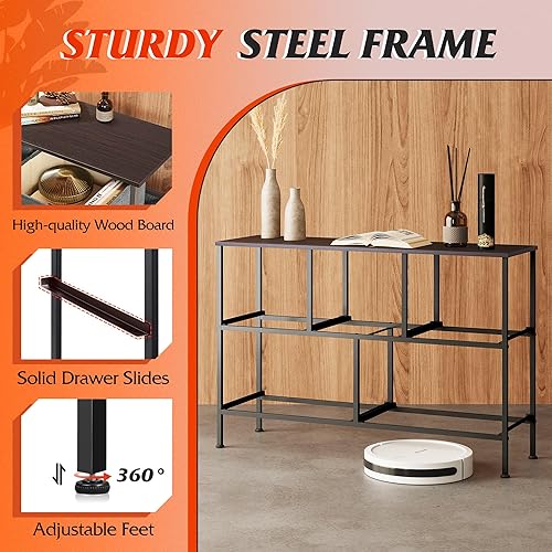 Miniatura 7 de WLIVE - Cómoda para dormitorio con 5 cajones, torre organizadora de almacenamiento larga, cómoda de tela, unidad de cajones de almacenamiento con