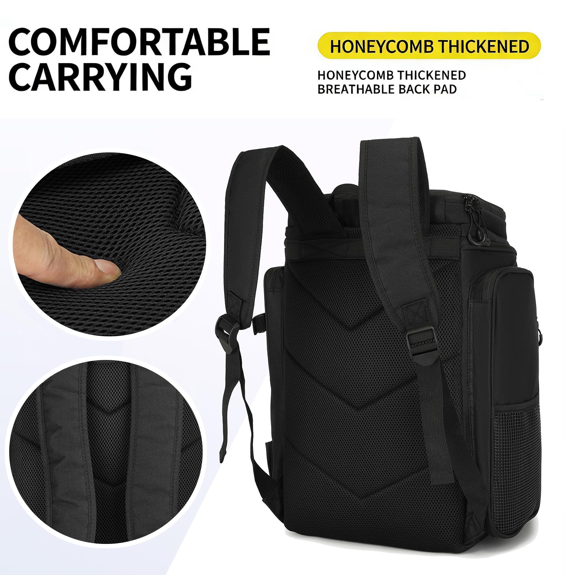 WYFCR Mochila de pesca con soportes para caña, bolsa de aparejos impermeable, bolsa de almacenamiento ligera e impermeable para pesca, adecuada para senderismo, caza, camping y viajes