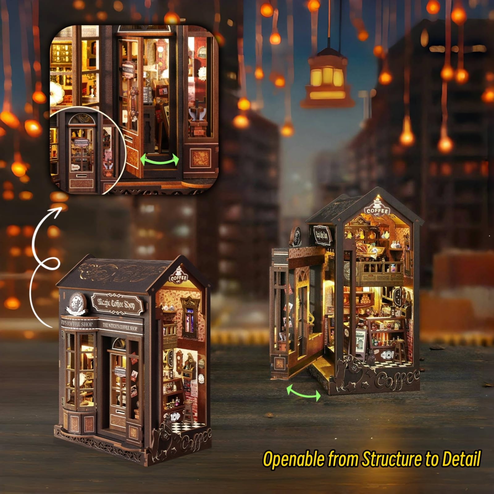 Magic Coffee Shop - Kit fai da te per angolo libro, struttura di