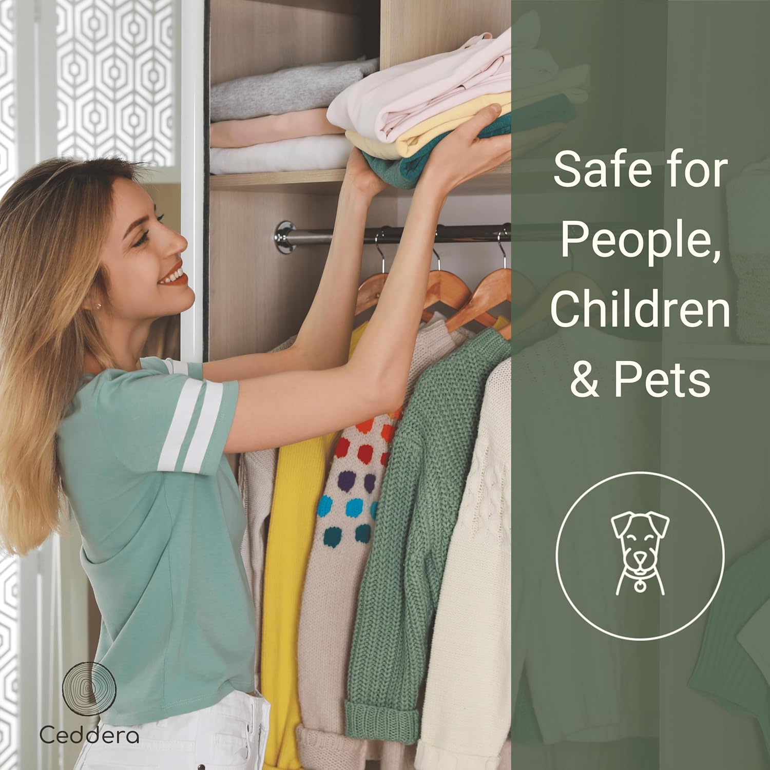 Essential Cedar Bundle | Natural Cedar Blocks for Clothes Storage | Eco Friendly Cedarwood for Closets | Moth Ball Alternative | 58 Total Pieces - 8 Hang Ups, 24 Rings, 24 Balls & 2 Sachets