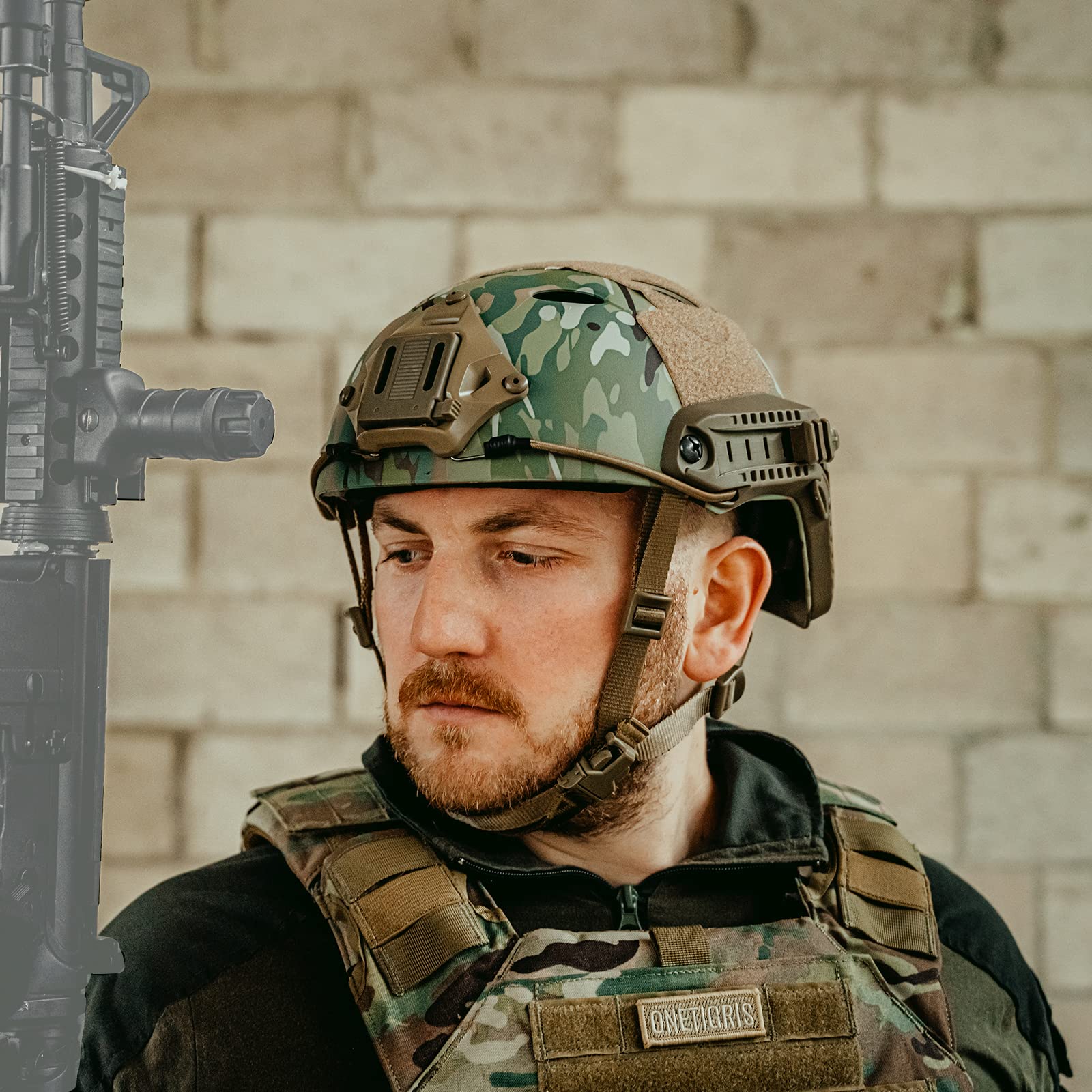 OneTigris Casco Airsoft Mich 2000 Paintball con maschera e occhiali protettivi per softair paintball