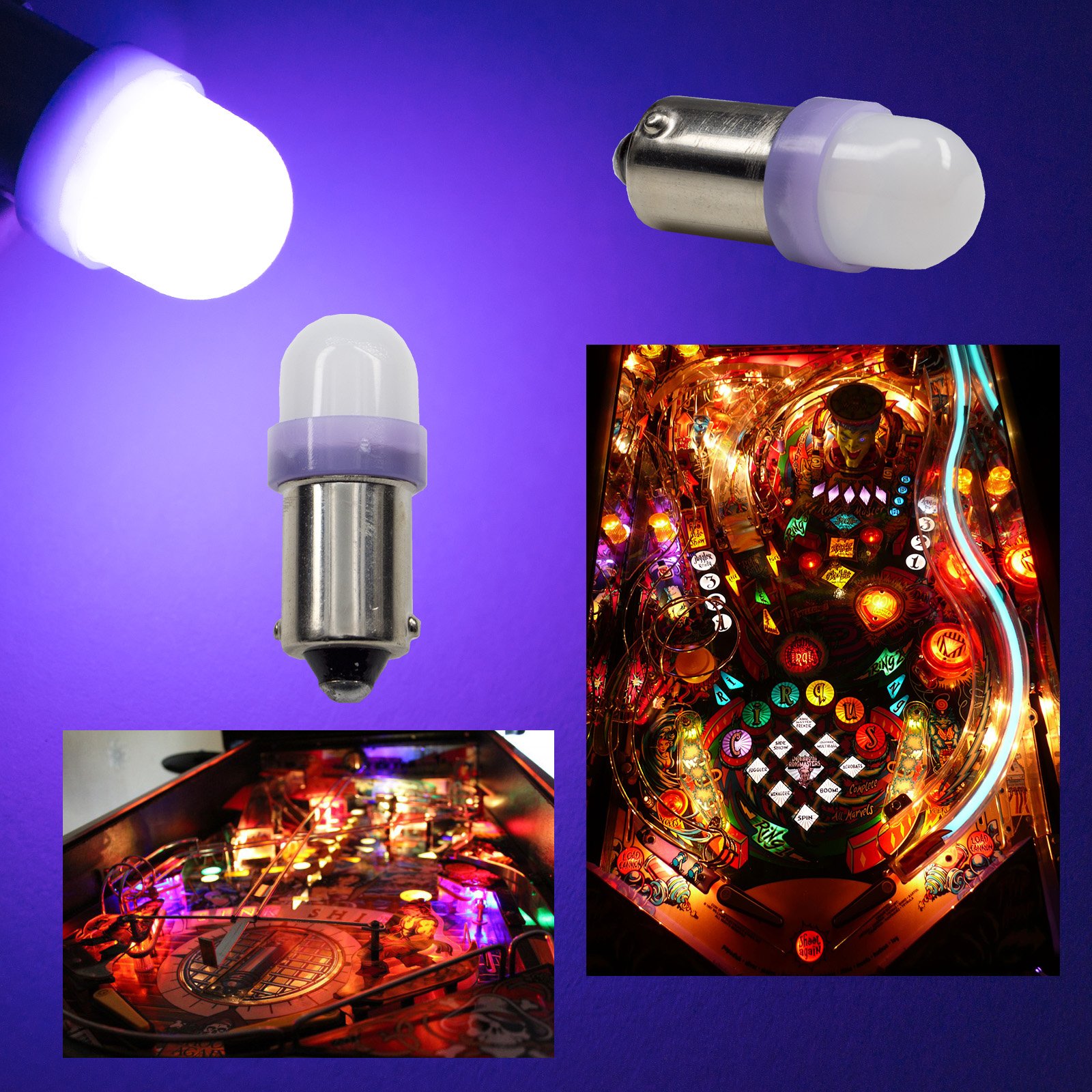 PA LED 10PCS T11#44#47%1893#756#1847 ba9s 2 SMD 2835 LED 6.3V DC Bayonet Pinball Machine Light Bulb Purple - Image 4