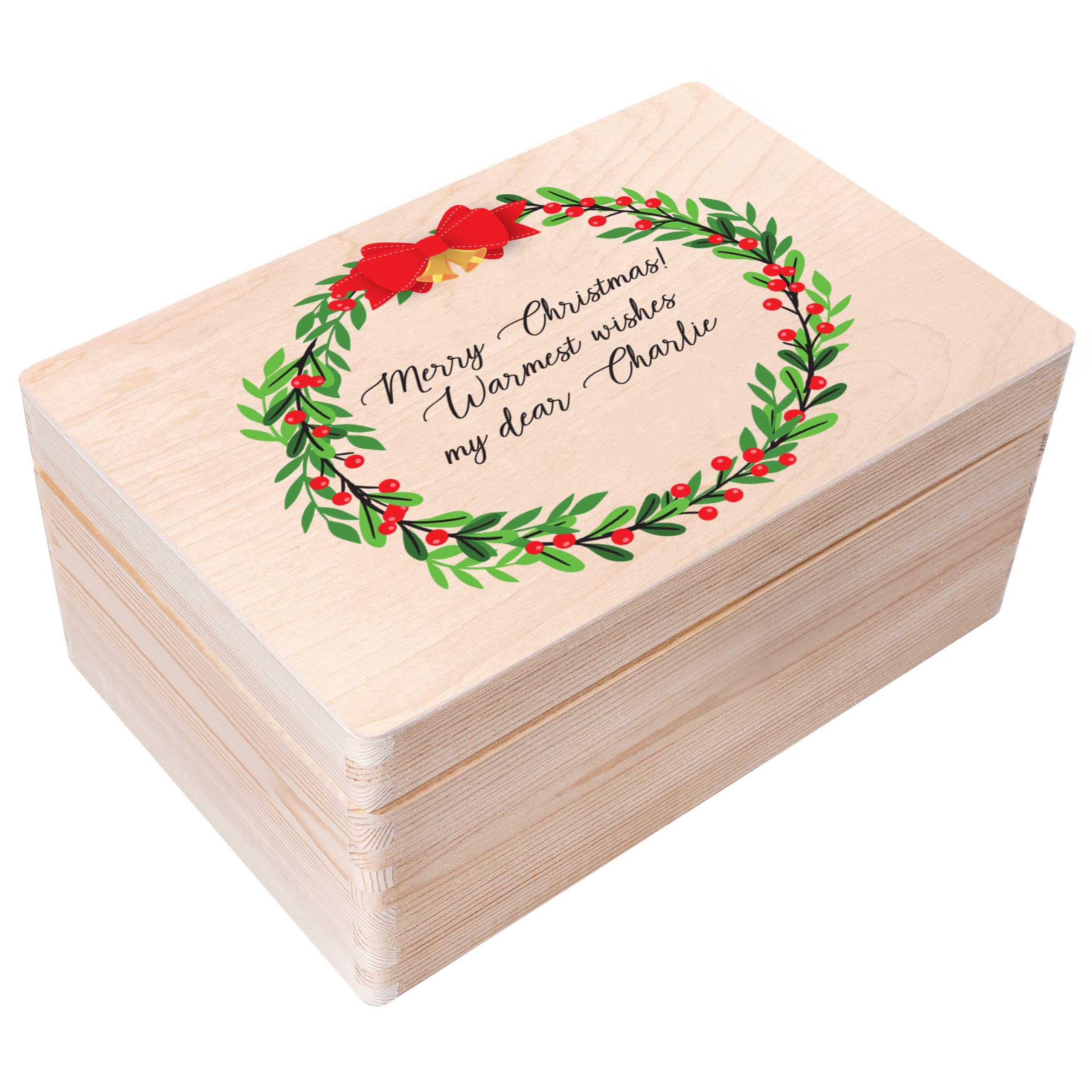Creative Deco Wooden Storage Box, Unpainted Pine 30x20x14 — image 1