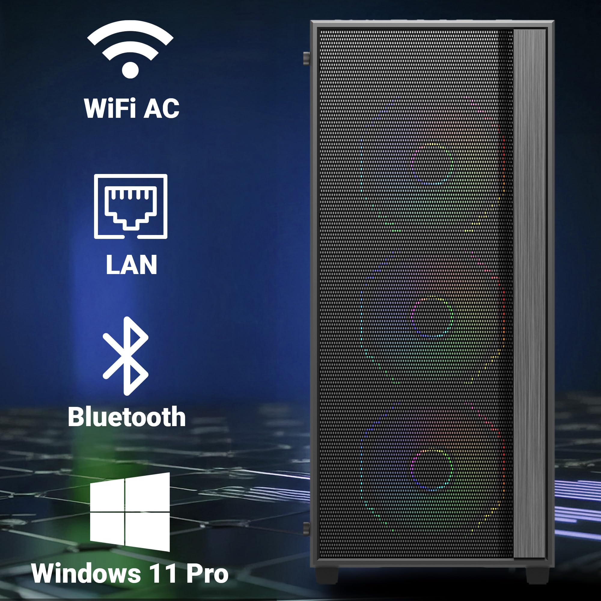 PC Gaming Intel i7-12700KF RTX 5060 8GB RAM 32GB DDR5 SSD 1TB NVMe M.2 Wi-Fi Bluetooth Windows 11 Pro