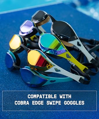 ARENA Cobra Series Swim Goggle Silicone Strap Kit Includes 3 Flat Spare Straps and 1 Stopper, Length 80 cm (31.5 inches), Width 8 mm (5/16 inches), Multicolor