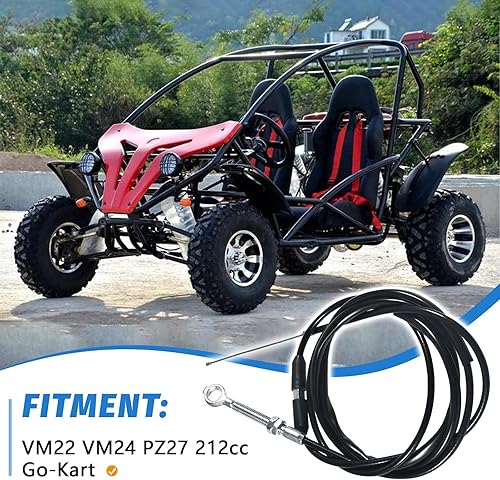 Miniatura 2 de 75 '' VM22 VM24 PZ27 Go-Kart Cable del acelerador - Extremo recto