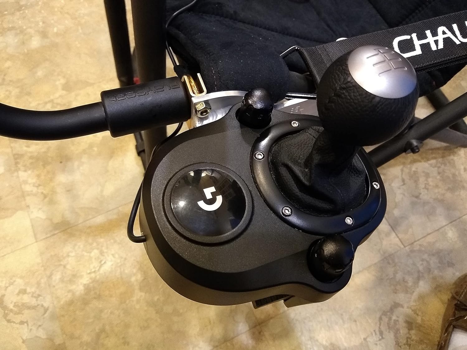 Xlerator XL65L Left shifter mount holder for Playseat Challenge for Logitech and Thrustmaster Shifters