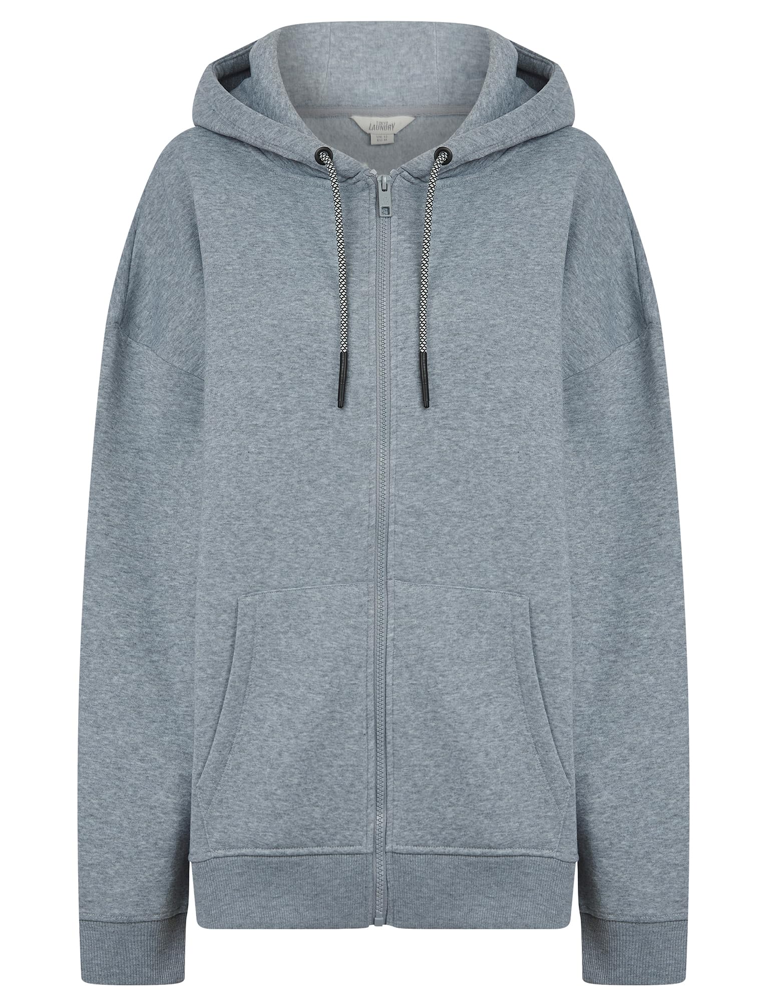 Tokyo Laundry Women's Plain Zip Through Brushback Fleece Hooded Top