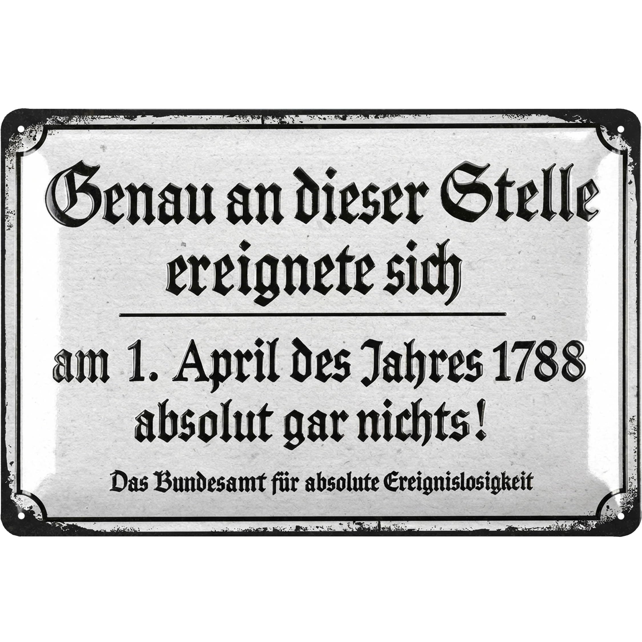 LANOLU Blechschild Retro mit Spruch 20x30 cm