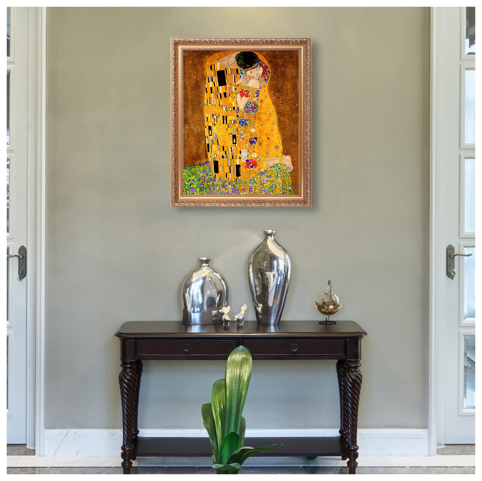 Amazon.com: The Kiss by Gustav Klimt Framed Size:22x26 inches