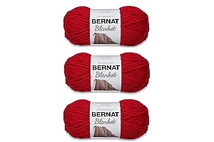 3-Pack Red Bernat Blanket Yarn (size 6 super bulky)