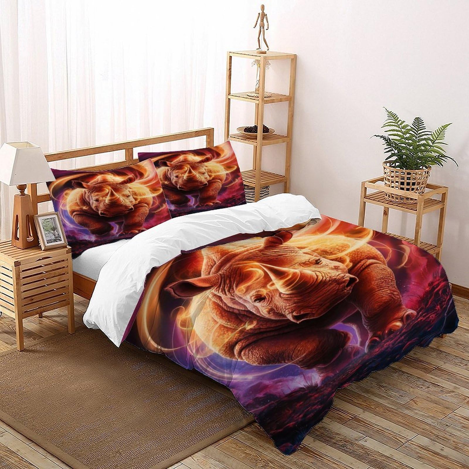 Parure de lit microfibre haut de gamme lit double 200x200cm pour un couchage adulte durable