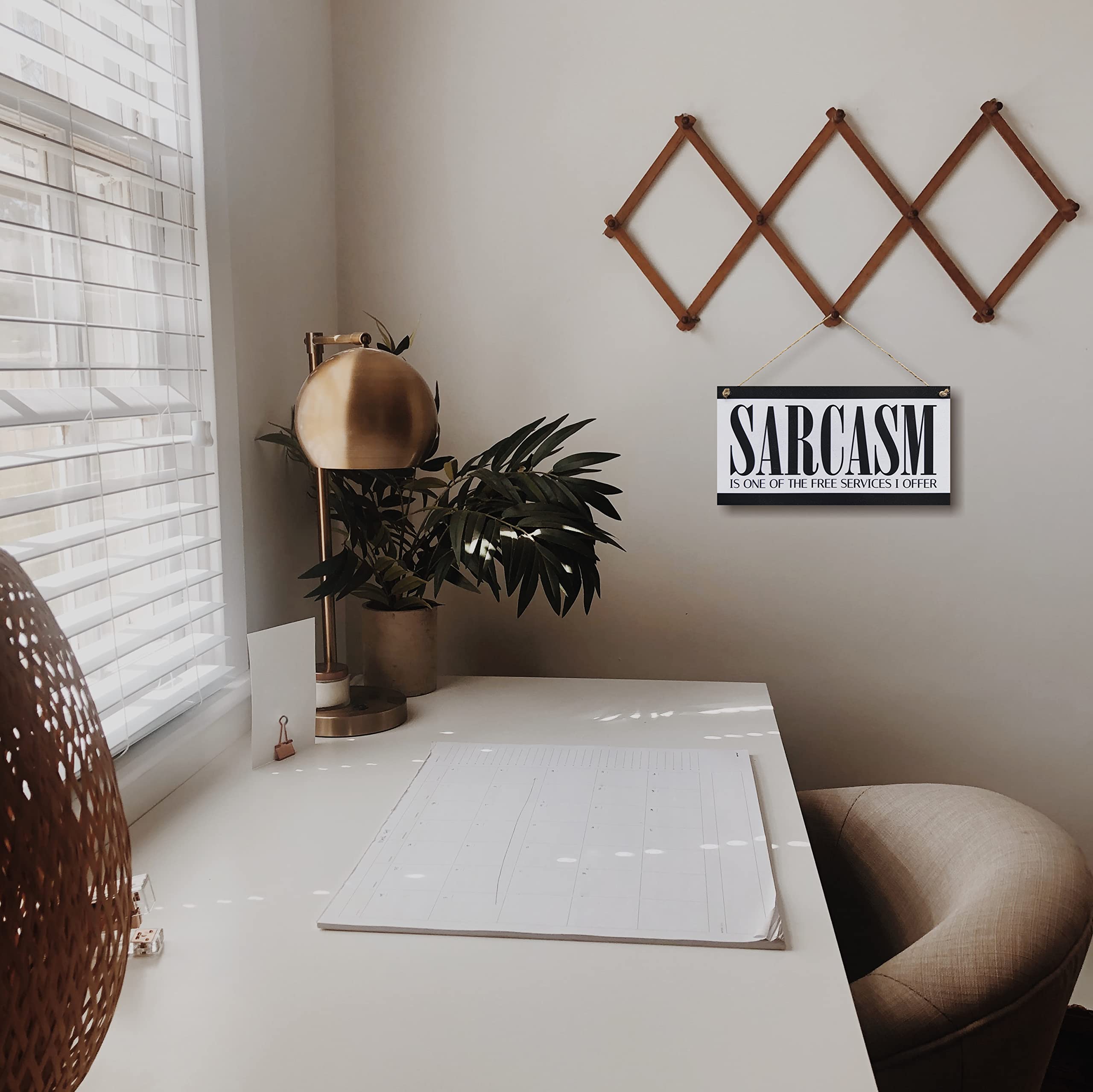 CARISPIBET Decorative Sarcasm Sign - Office & Home Plaque, 6" x 12", 6 x 12 inch - Image 4