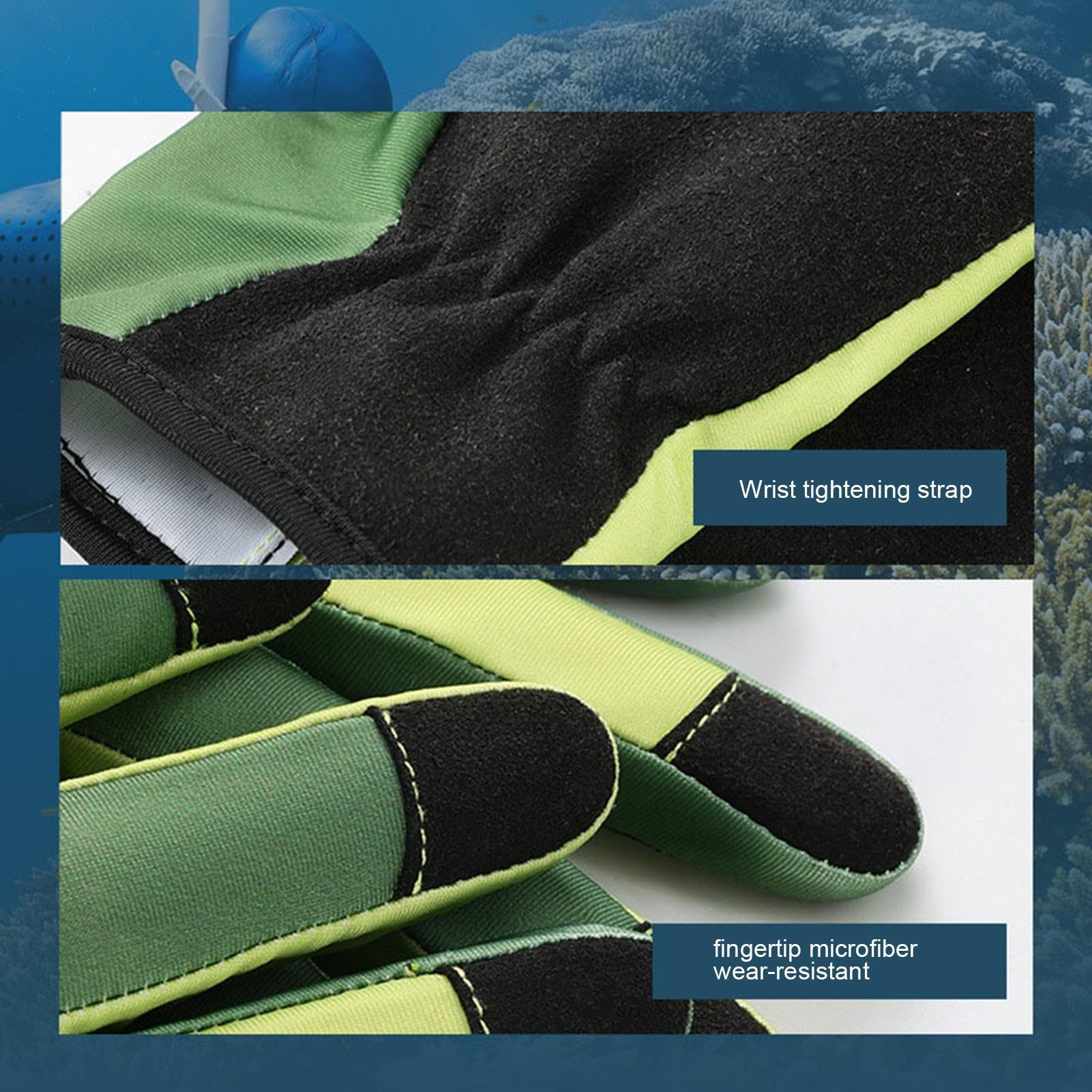 Guanti da nuoto resistenti all'acqua per donne e uomini, guanti termici antiscivolo per immersioni per canottaggio, surf, sport acquatici, pesca subacquea, snorkeling, terra e mare, doppio uso, per