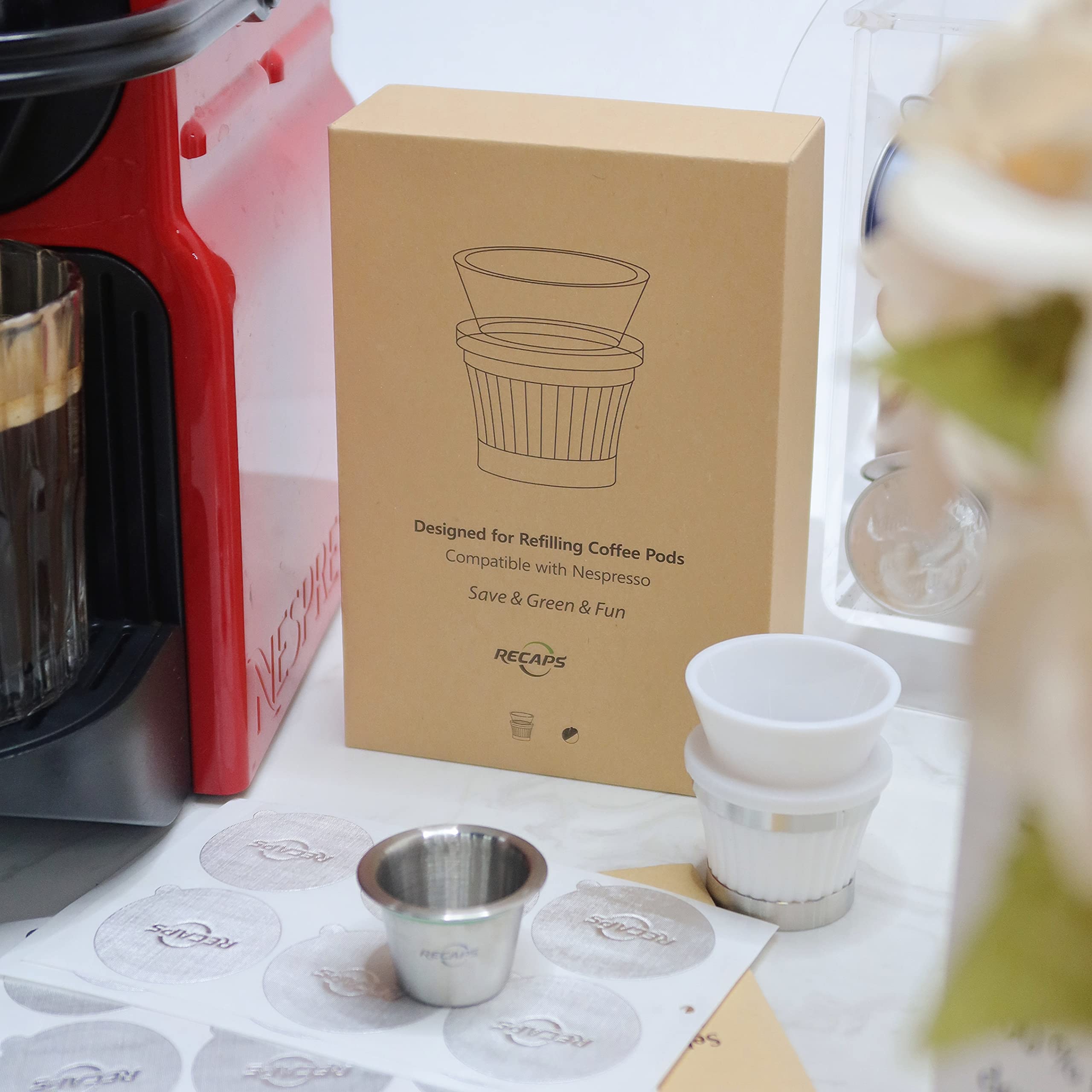 Buy RECAPS Filling Tool Holder Compatible with Nespresso Original Line