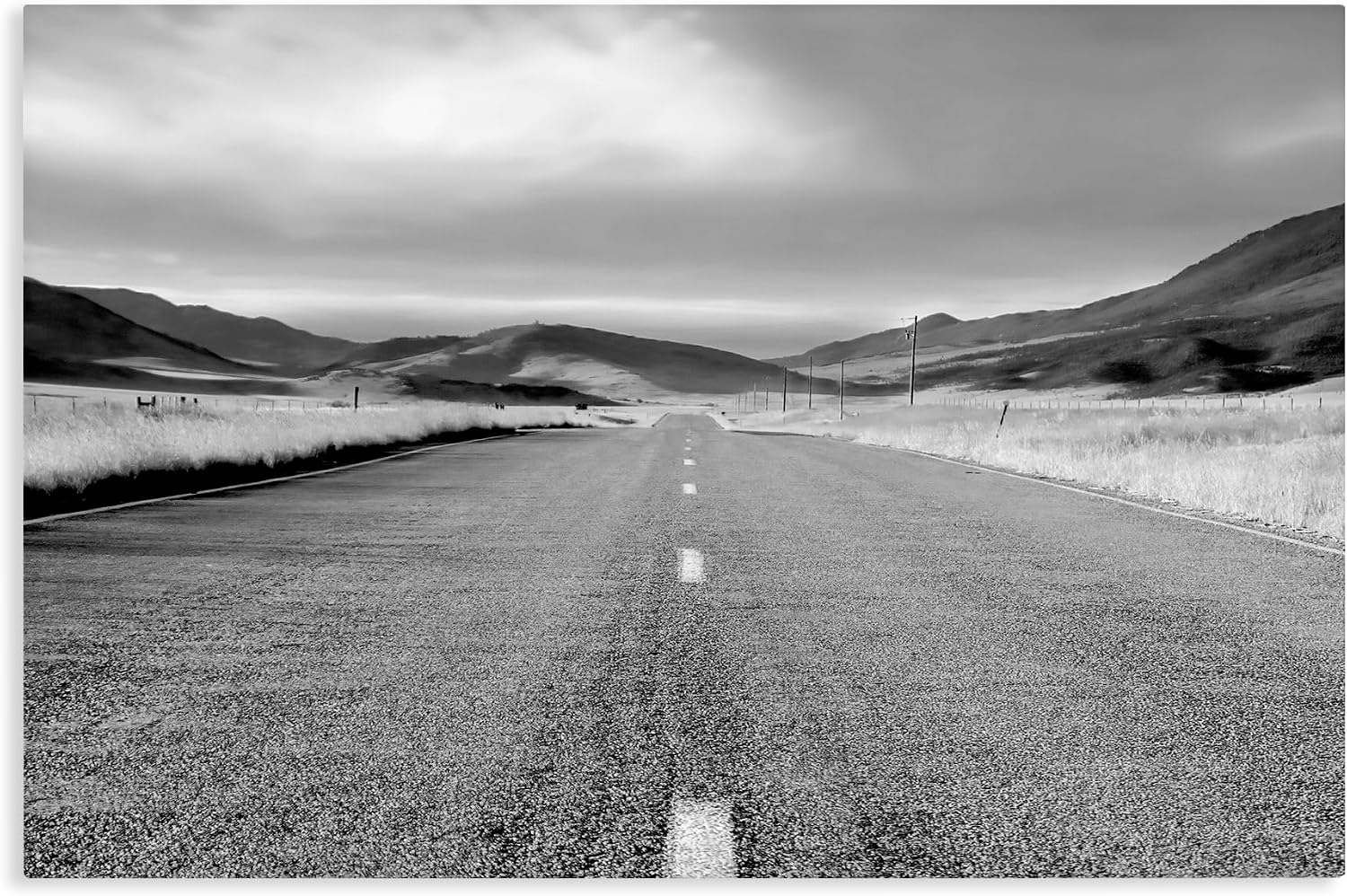 Stupell Industries 'Open Road Through Rolling Hills', Canvas Art, 30 x 20 Inches, Easy to Hang and Sturdy, Made in USA, by Steve Toole