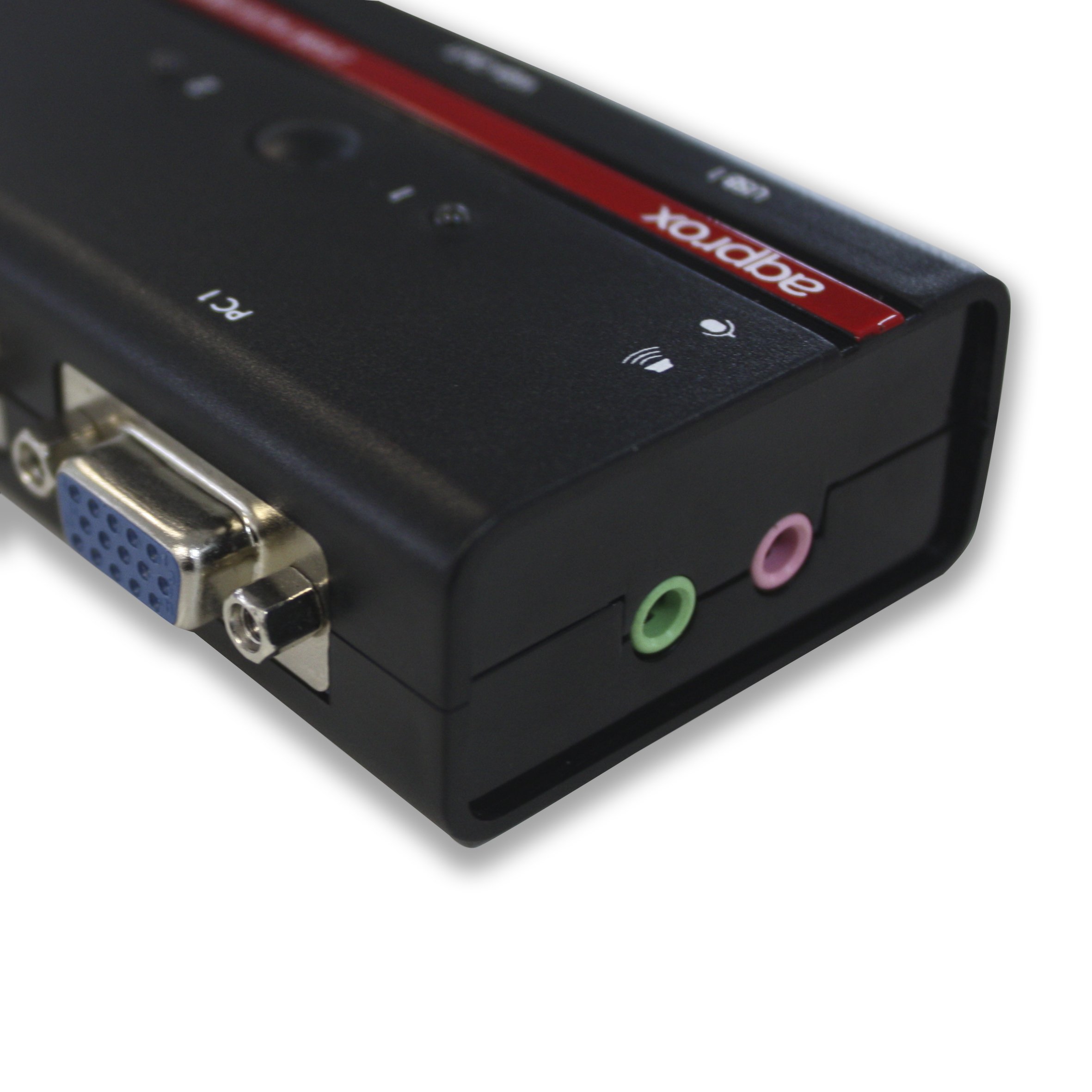 Approx APPKVMUSB2PA2 - Kit de 3 Puertos USB KVM Switch, Color Negro