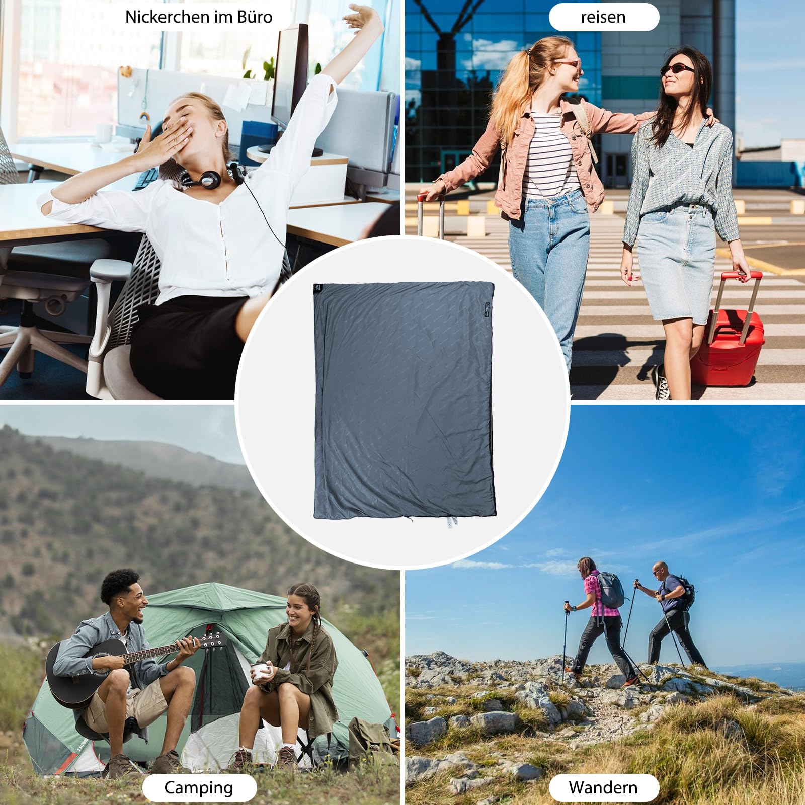 Naturehike Sac De Couchage Intégré Matelas - Pour Camping Hiver, Taille 200x80cm, Lavable