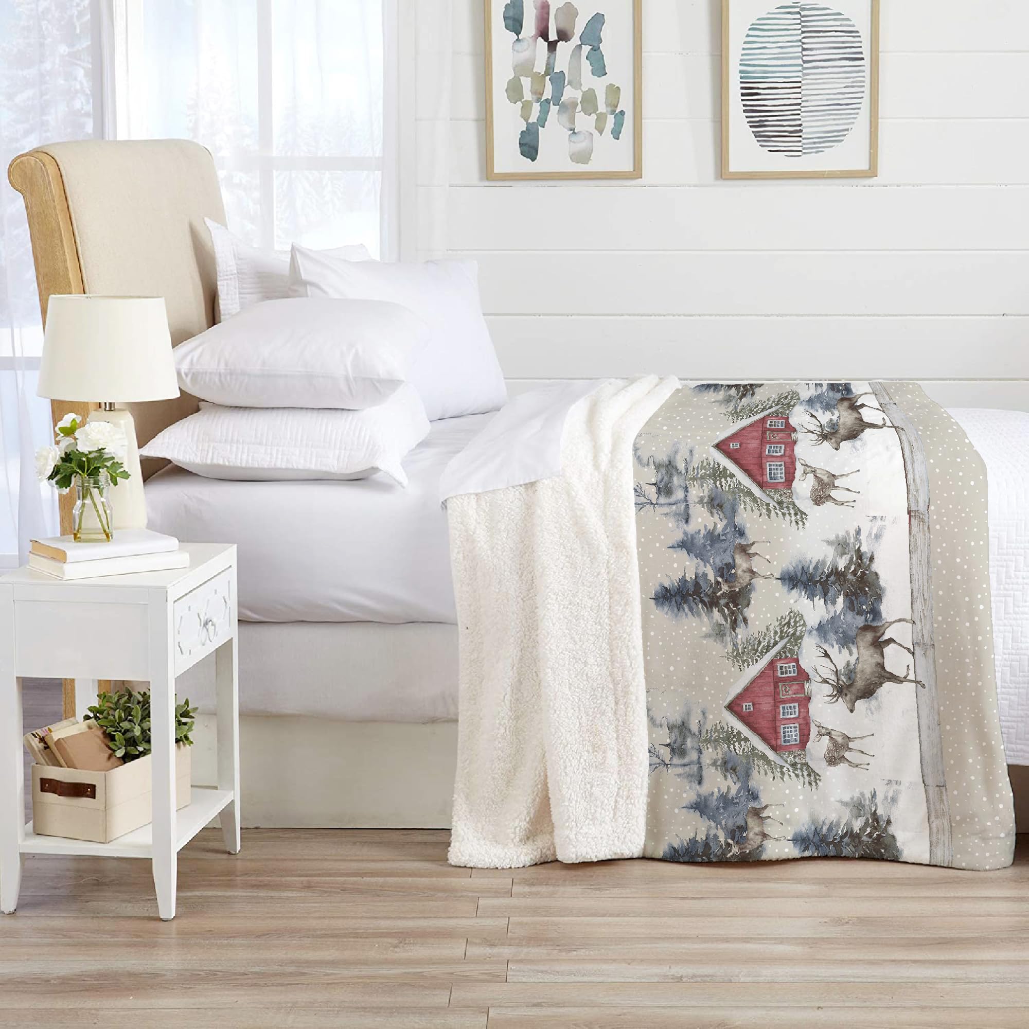 Northwest Copriletto In Pile Con Stampa NFL - 150x130cm, 100% Poliestere, Lavabile In Lavatrice