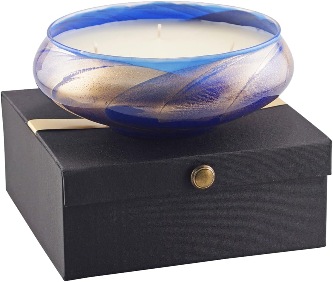 Northern Lights Candles Esque Polished Bowl, 8Inch, Cobalt