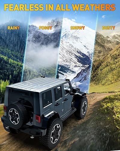 Miniatura 5 de NAOEVO Barra de luz LED de 7 pulgadas, 240 W, 24,000 lúmenes, luces de conducción y niebla para todo terreno, kit de arnés de cableado de 2 cables,