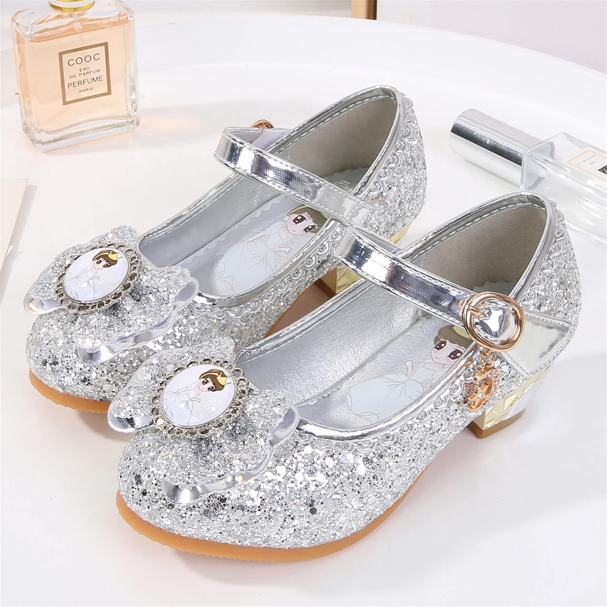 New front Principessa Scarpe Festive Scarpe col Tacco da Principessa per Bambina Buona qualità Partito Scarpe Principessa Scarpe Eleganti