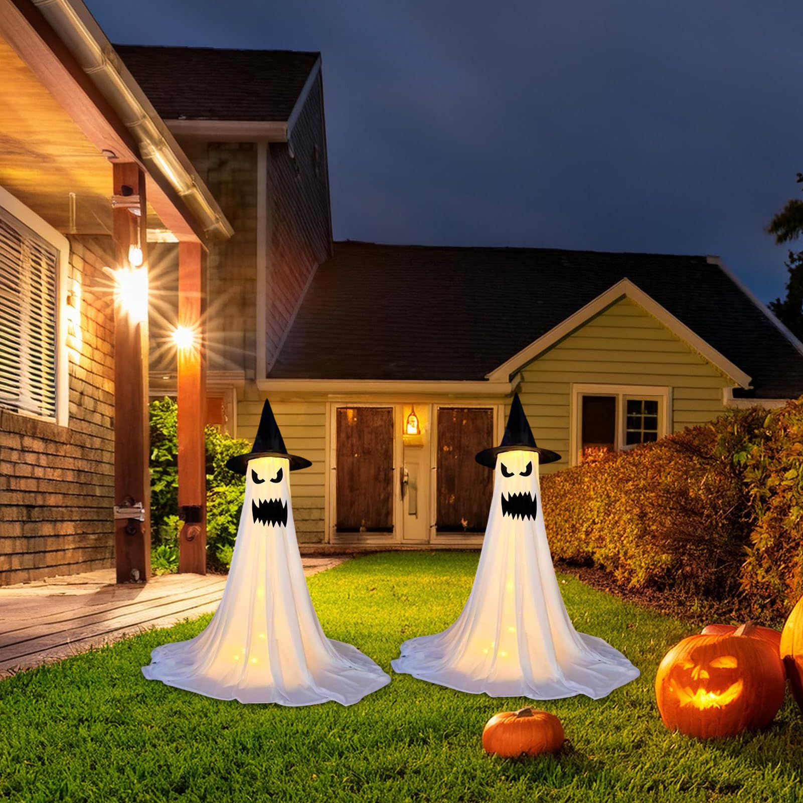 Halloweenowe Dekoracje Zewnętrzne Z Duchami Duża Straszna Sezonowa Ozdoba