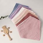 Bearmoss Muslin Baby Bibs 100% Cotton Baby Bandana Drool Bibs for Unisex Baby Girls Boys Drooling and Teething | Soft Absorbent Adjustable Bibs for Unisex Boys and Girls,Easy to Clean for Infant,Toddler, Newborn,Wider design,0-36 Months