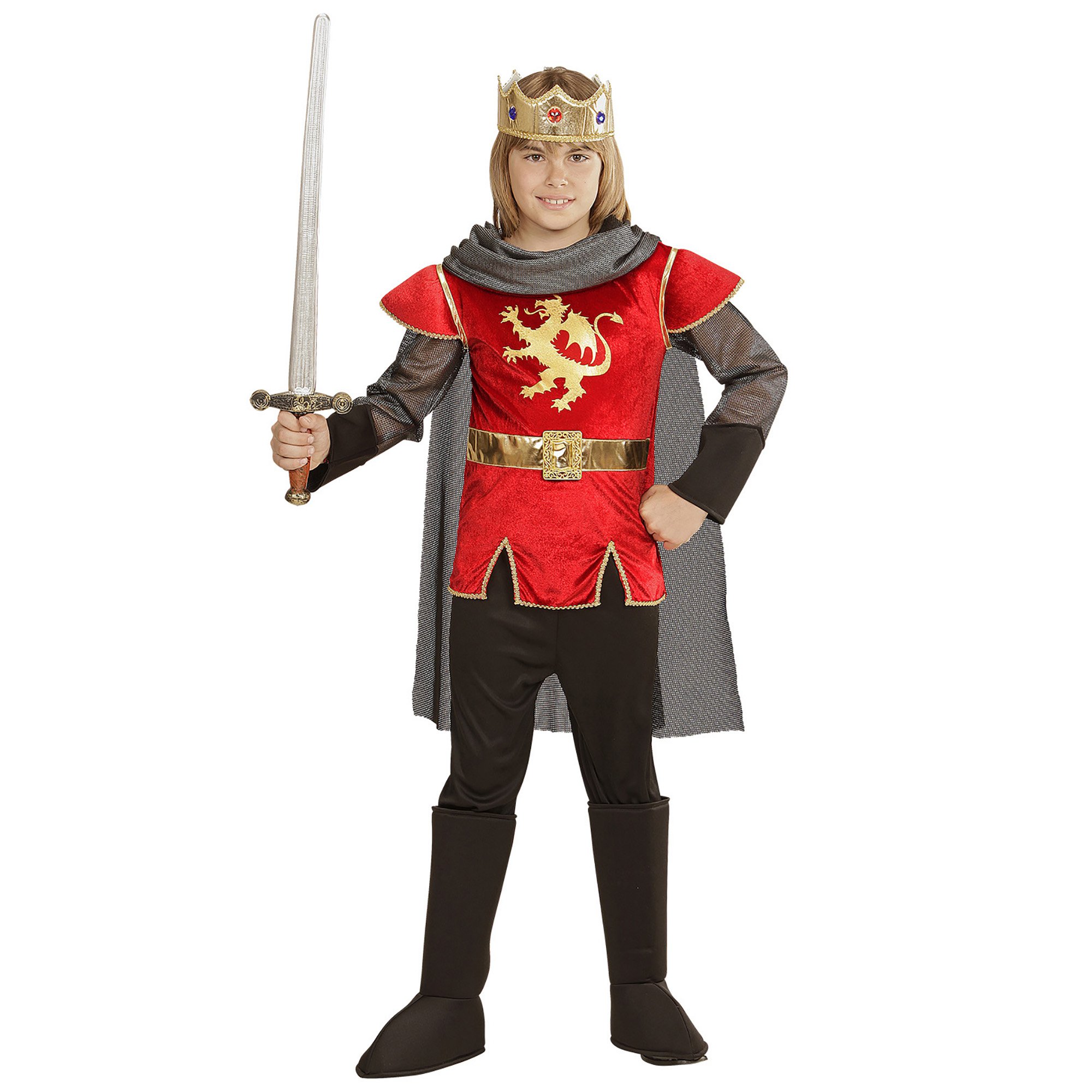 W WIDMANN MILANO Party Fashion - Disfraces infantiles Rey Arturo, medieval, príncipe, cuento de hadas, disfraces de carnaval