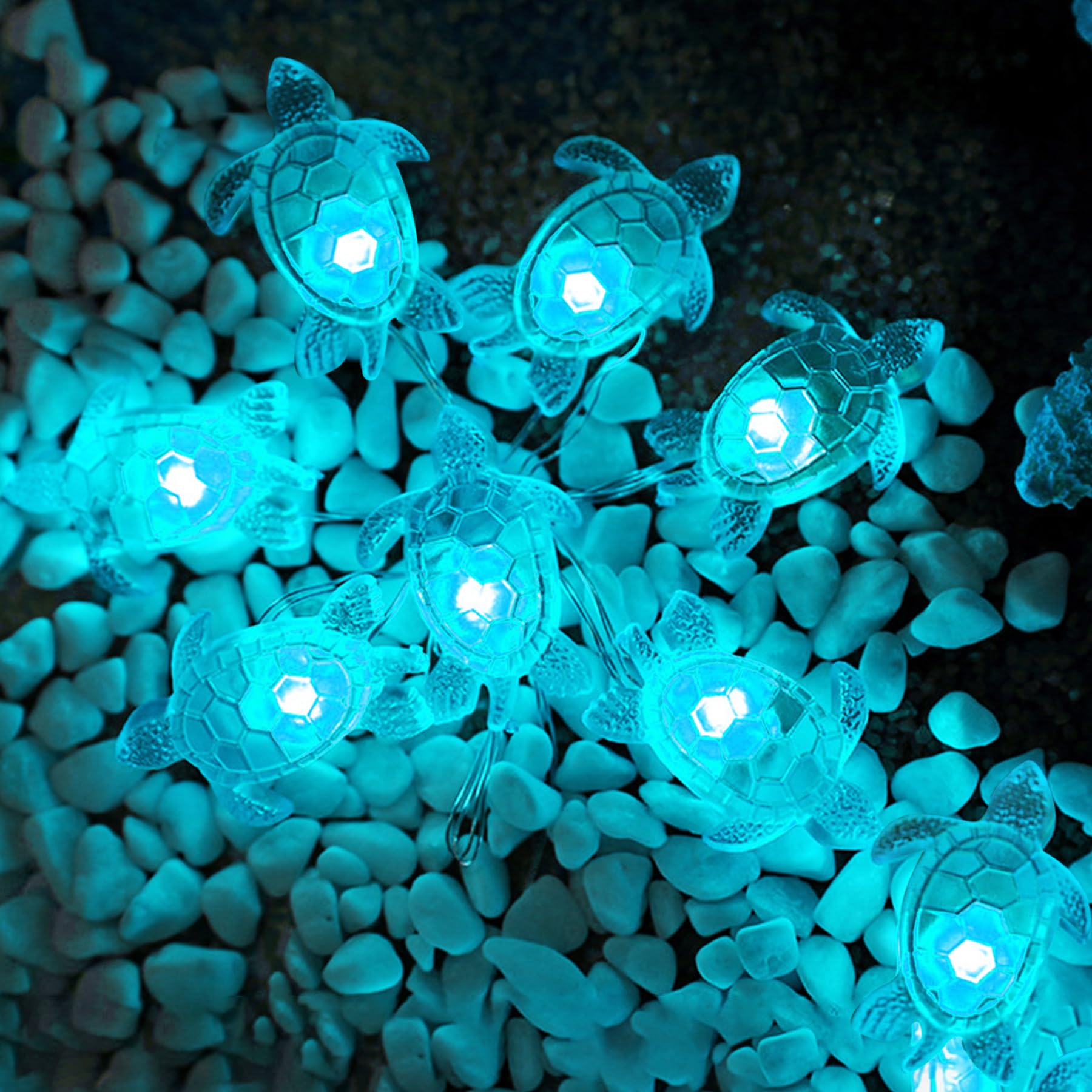 Sea Turtle Fairy Lights, 2 m 20 LED Sea Turtle Fairy Lights, Indoor Fairy Lights, Window Lights, Indoor, Outdoor Fairy Lights, Battery, Fairy Lights Curtain, Outdoor Christmas Decorations — image 1