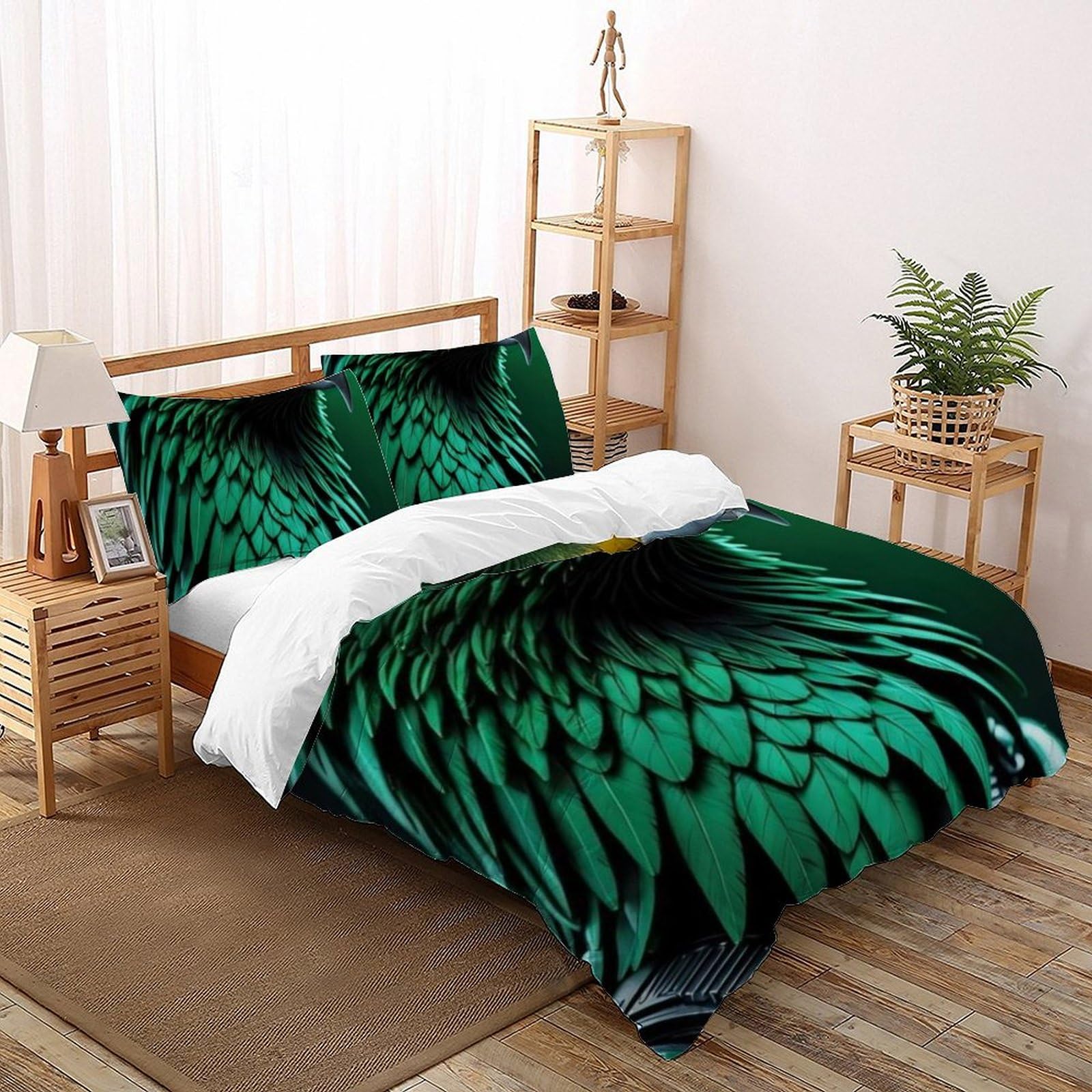 Parure housse de couette double microfibre Animaux Land 3D