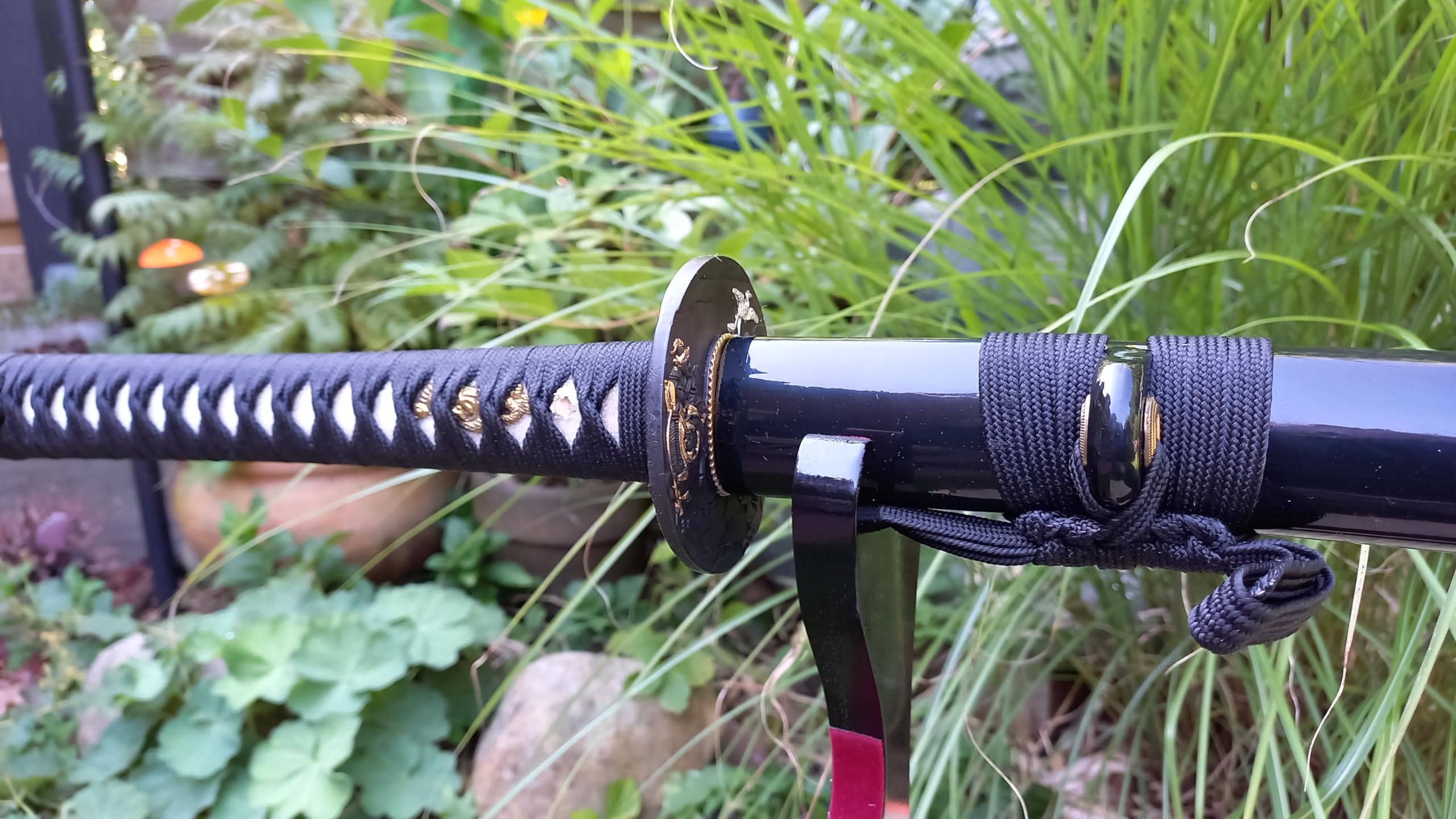 Samurai Schwerter Katana Practical - scharf, echt & handgeschmiedet - Katana Schwert ohne Ständer - echtes Japanisches Samurai Sword aus Kohlenstoffstahl - Japan Deko Katanas